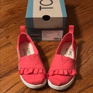 TOMS Kids Pink Slip-On Alpargata Raspberry sz 12
